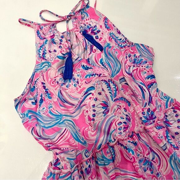 Lilly Pulitzer Neon Don’t Be Jelly Evalyn Swing Dress in Prosecco Pink - Picture 4 of 11